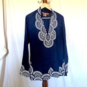 Tory Burch Linen Caftan Top